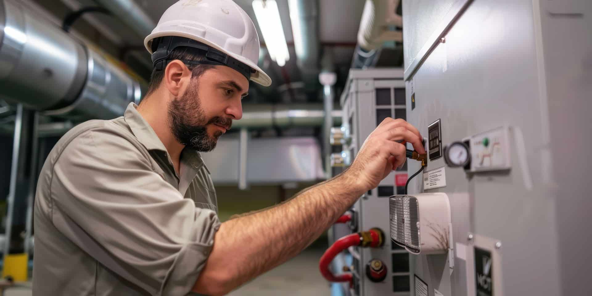 Techniker stellt Steuergerät in Industrieumgebung ein | Neigungssensoren